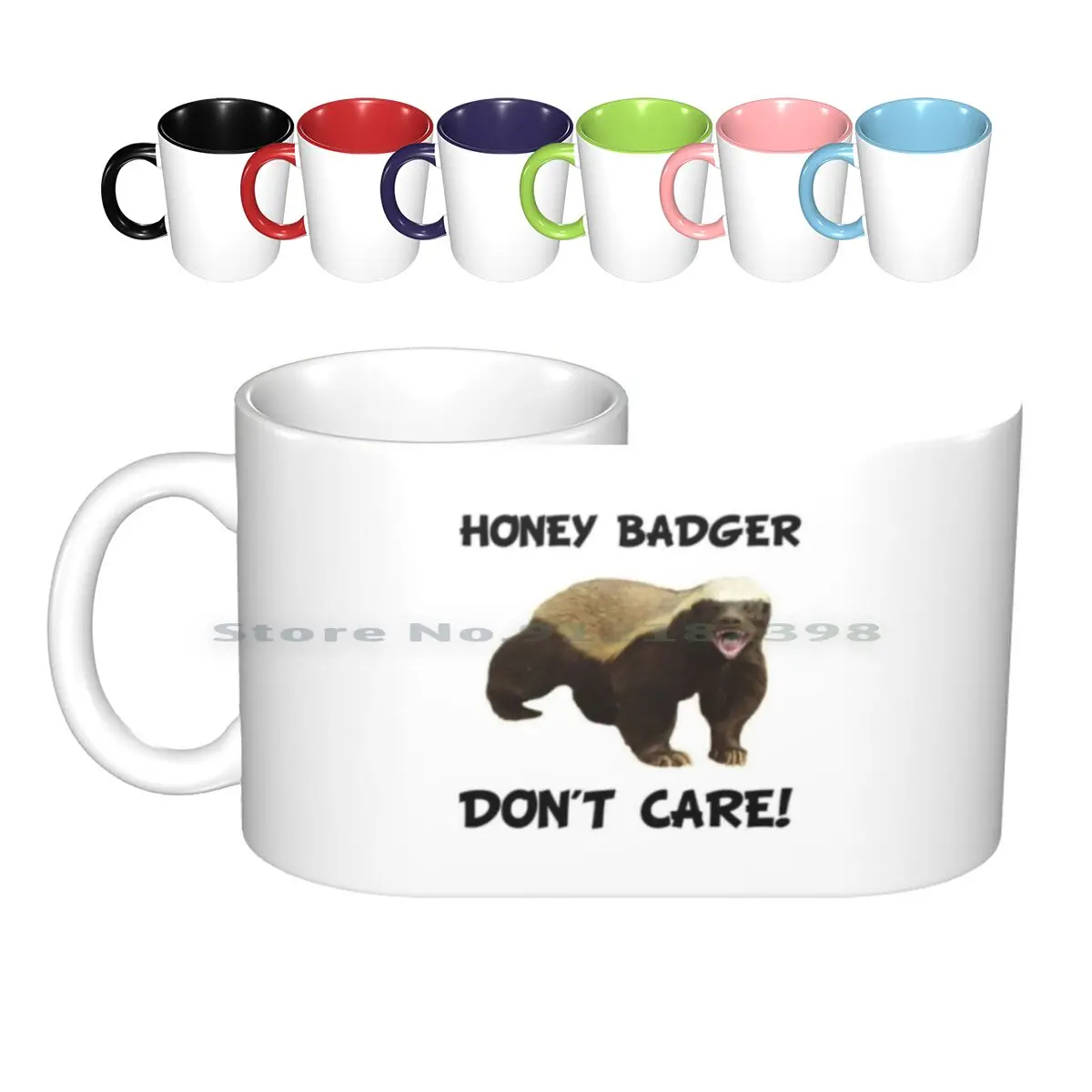 Honey Badger Don't Care Ceramic Mugs Coffee Cups Milk Tea Mug Funny Humorous Honey Badger Honey Badger Badger Dont Care Takes