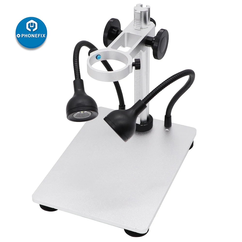 DM9 High Definition 1200X 1080P Digital Biological Microscope Camera for Soldering with 7 Inch 3D Screen Bracket 8 LED lights