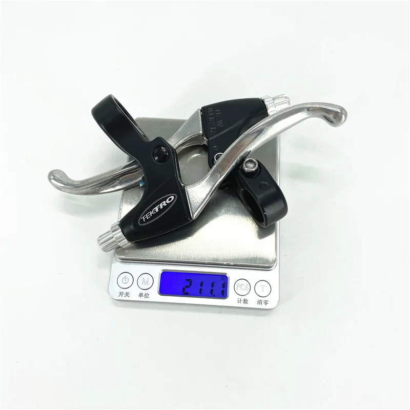 MTB Road Folding Bike Brake Lever 4-finger Handle Lever C-Caliper Brake V Brake Line Pull Mechanical Disc Brake