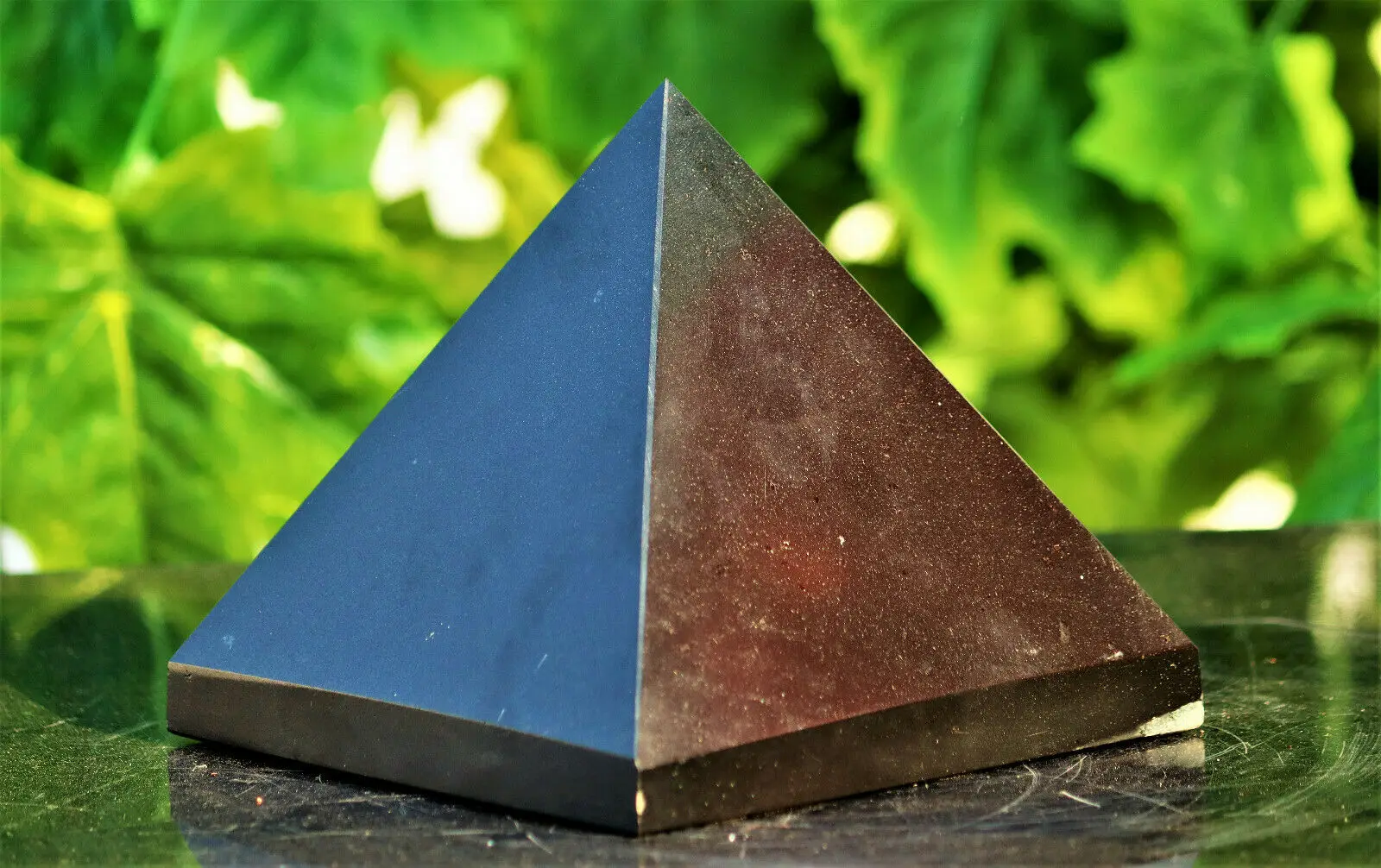 Natural Black Tourmaline Crystal Healing Reiki Stone Carving Pyramid