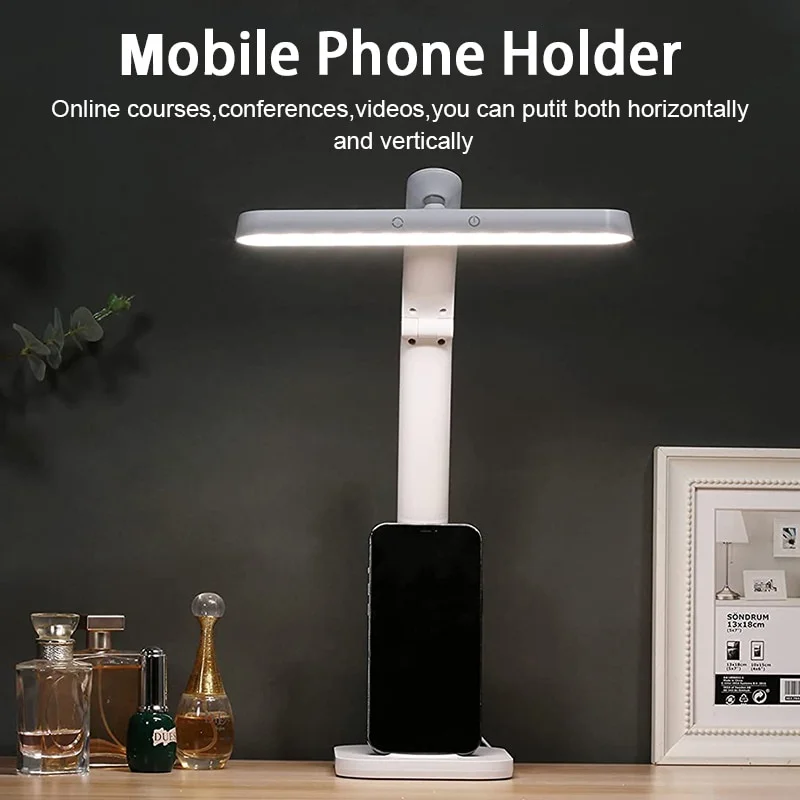 Remote Control LED Desk Lamp Eye-Caring Adjustable Office Lamp USB Charging Touch Control Memory Function Reading Table Lights