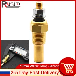 Water Temperature Sensor 1/8 NPT 10mm Thread Diesel Engine Oil Temperature Sensor for Car meter Generator Set Water Temp Sensor
