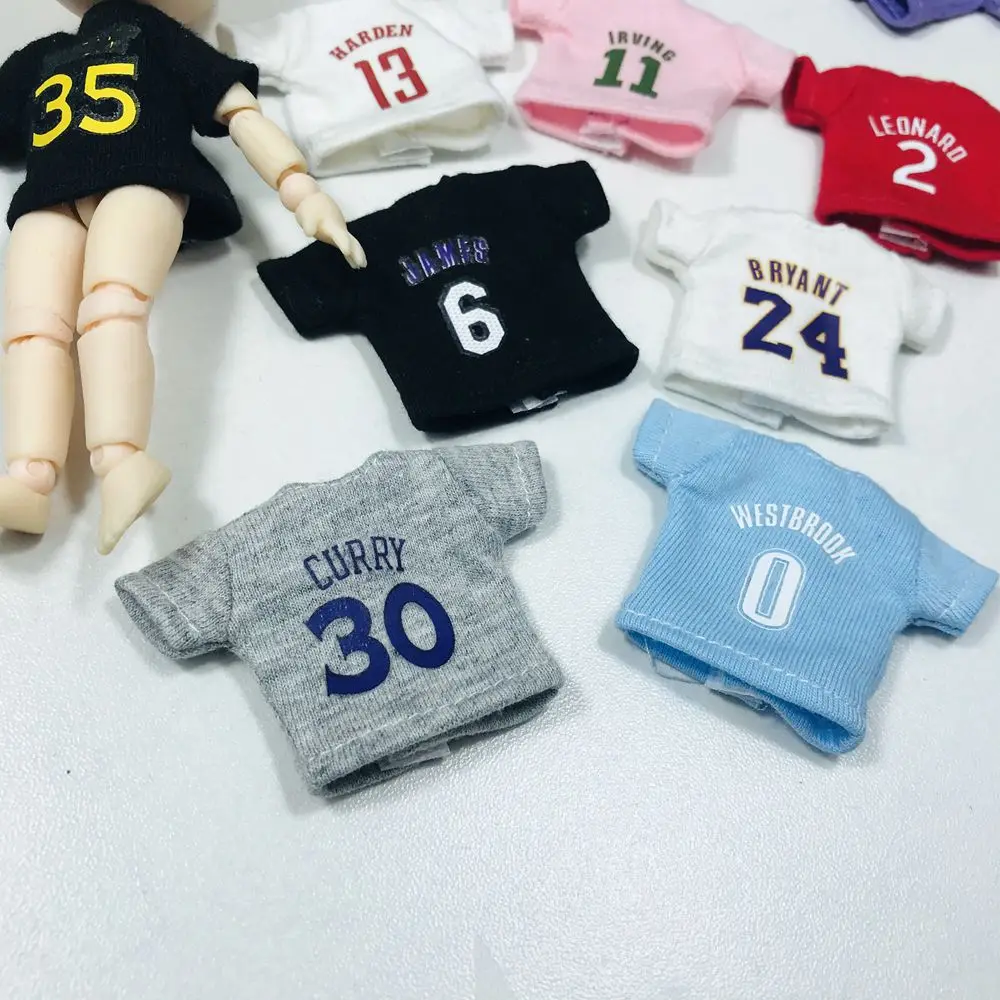 1PCS Cute OB11 Clothes Sport Short T-shirt Basketball Shirt for Obitsu11 Molly 1/12 BJD Dolls