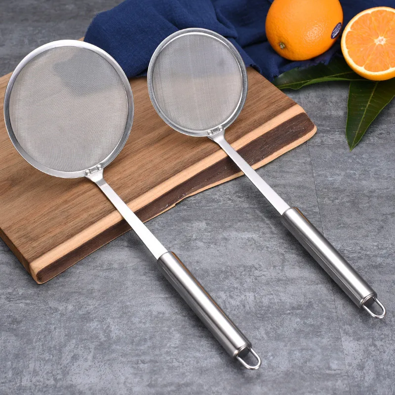 Super Fine Mesh Stainless Steel Colander Oil Strainer Food Filter Skimmer Flour Sieve Kitchen Kitchenware Cooking Utensils