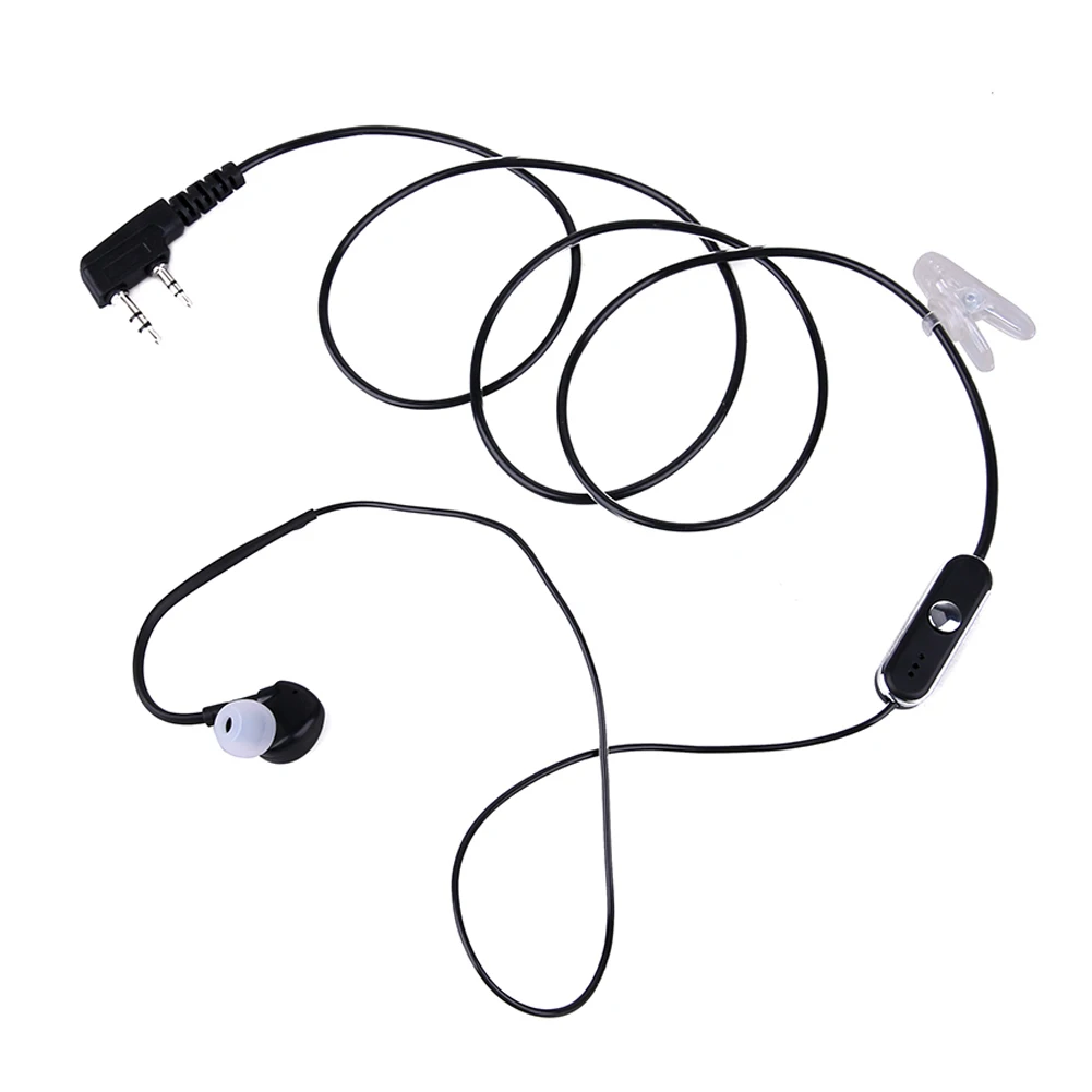 2Pin Sports Earpiece Headset ear bud w/ PTT MIC for BAOFENG Retevis Radios For Kenwood KPG/PUXING/ QUANSHENG/ LINTON