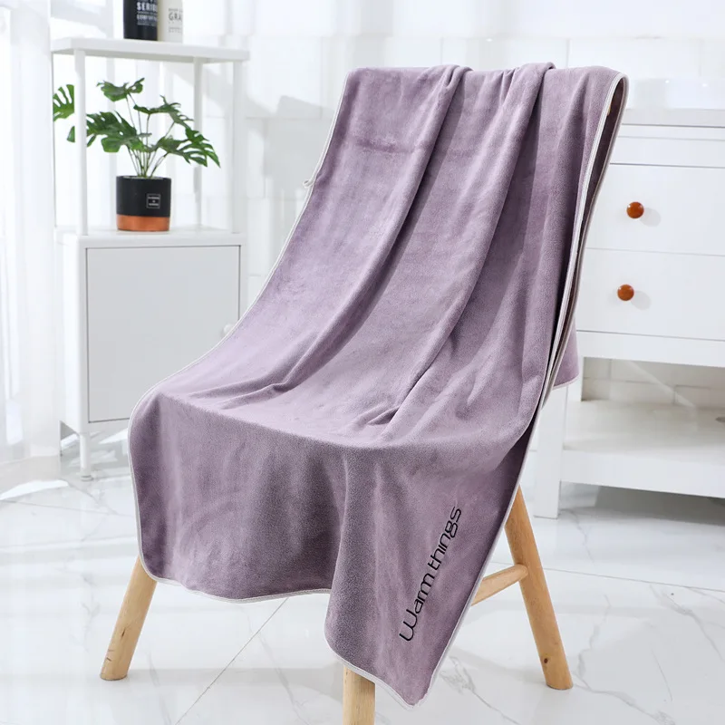 Super saugfähiges großes Handtuch, Wasch-/Badetuch, dickes, weiches Badezimmerhandtuch, bequem, 70 x 140 cm – Detail 11