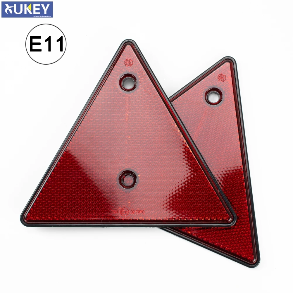 Paar Dreieckige Rote Reflektor Schraube Fit Hinten Wasserdicht Dreieck Warn Board für Anhänger Wohnwagen Sonne & Kalten Schutz