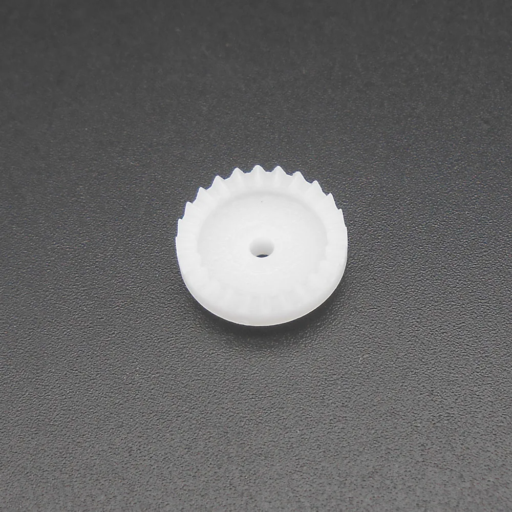100 Teile/los 0,5 M 24T Kunststoff Krone Getriebe 0,5 Modul 24 Zähne Bohrung Blende 2mm 1,95mm Enge Verteilung 4,5 MM X 13 MM Zahnräder C242A