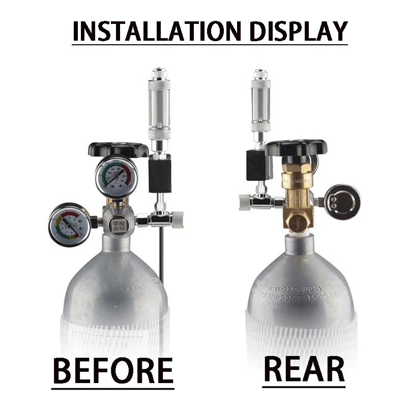 ZRDR DIY Aquarium CO2 Regler Rückschlag Blase Zähler Unabhängige Magnetventil Kit Aquarium CO2 Druckminderventil – Detail 8