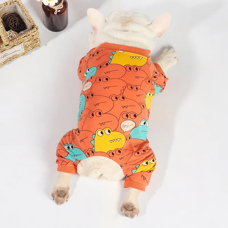 Dog Clothes For French Bulldog Winter Warm Dog Hoodie Cartoon Cute Pet Clothing Dog Jacket Coat Pug Sweater Jumpsuit For Dogs