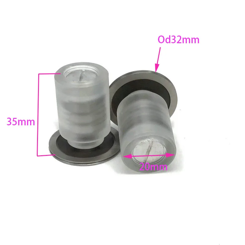 EDM Guide Wheel Pulley Roller OD20*L35mm Complete Assembly 2Pcs Plastic Seat Single Side for Wire Cut EDM Machine