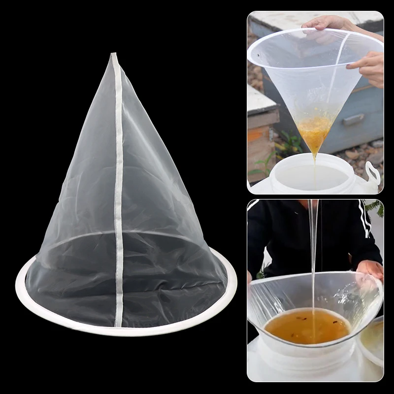 Ultra-fine Funnel-shaped Honey Strainer Net Impurity Filter Cloth for Beekeeping Special Tools Garden Supplies Apiculture