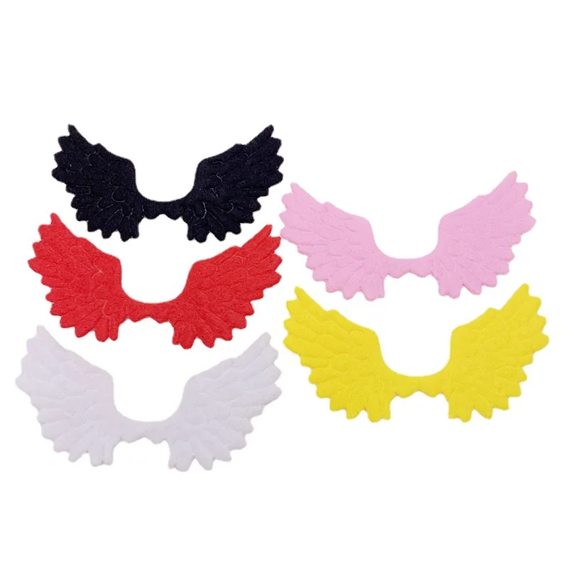 

50Pcs/Lot 7*4CM Angel Wings Padded Appliques For DIY Children Hair Clip Accessories And Garment Patches