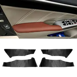 For Honda Civic 8th Gen Sedan 2006 2007 2008 2009 2010 2011 4pcs Microfiber Leather Car Door Handle Panel Cover Trim