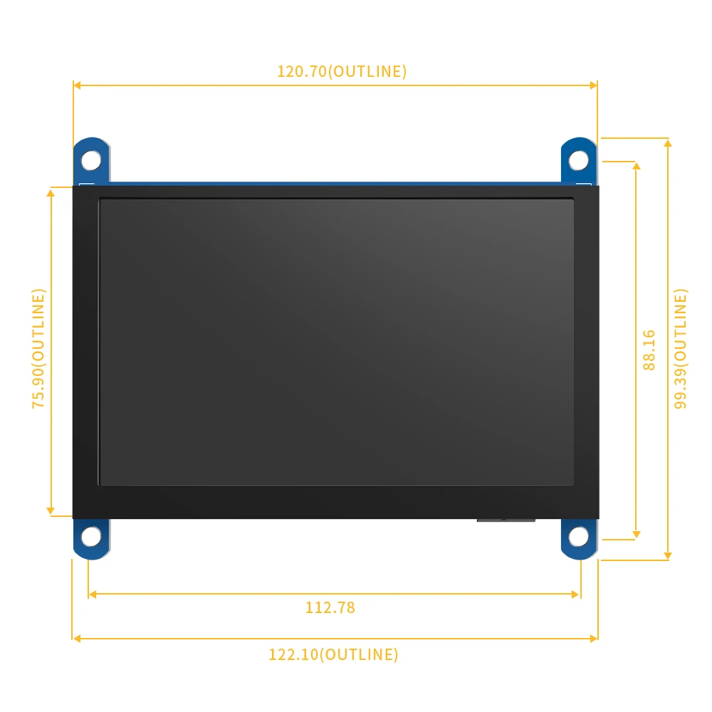 5 inch AIDA64 PC TFT LCD  monitor screen 480*800 Capacitive Touch Screen for Raspberry Pi 5 portable laptop for PC display HDMI