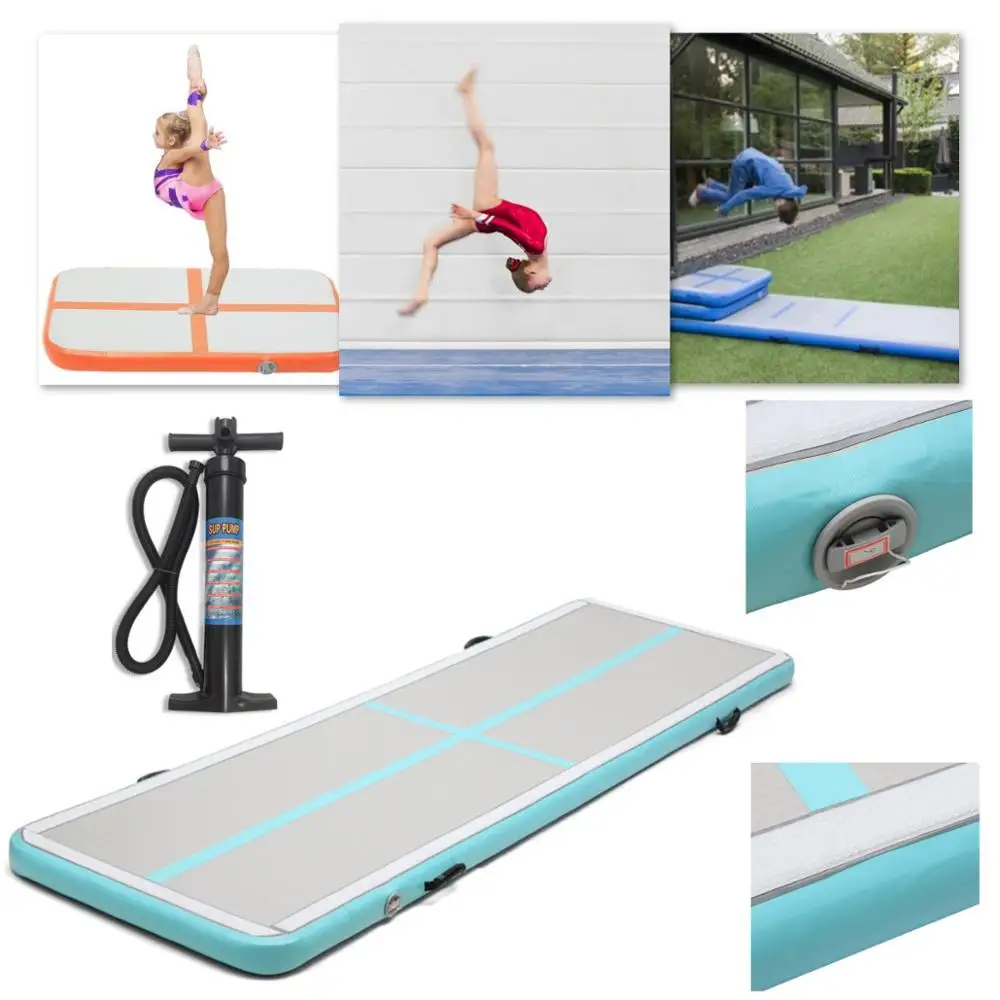 

Freeshipping Inflatable Gymnastics 3 4M 5M AirTrack Tumbling Air Track Floor Trampoline for Home Use/Training/Cheerleading/Beach