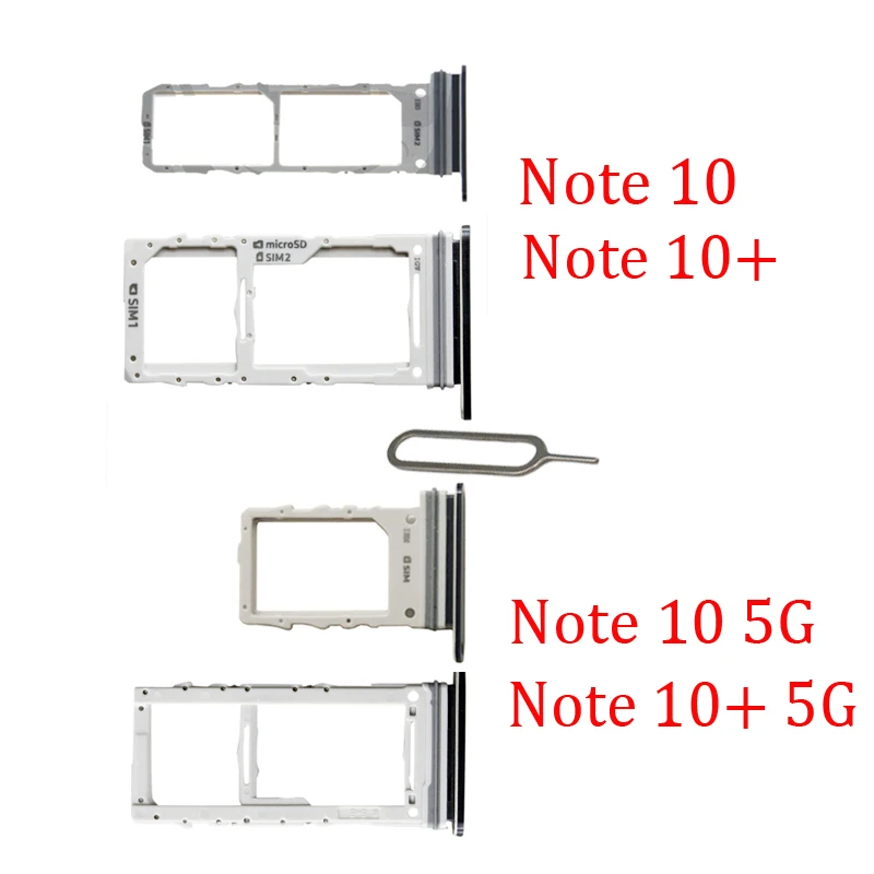 SIM-Karten fach Steckplatz für Samsung Note 10 plus 10 5g Galaxy Note 10 Telefon SIM-Chip Micro SD-Karten fach Halter Adapter
