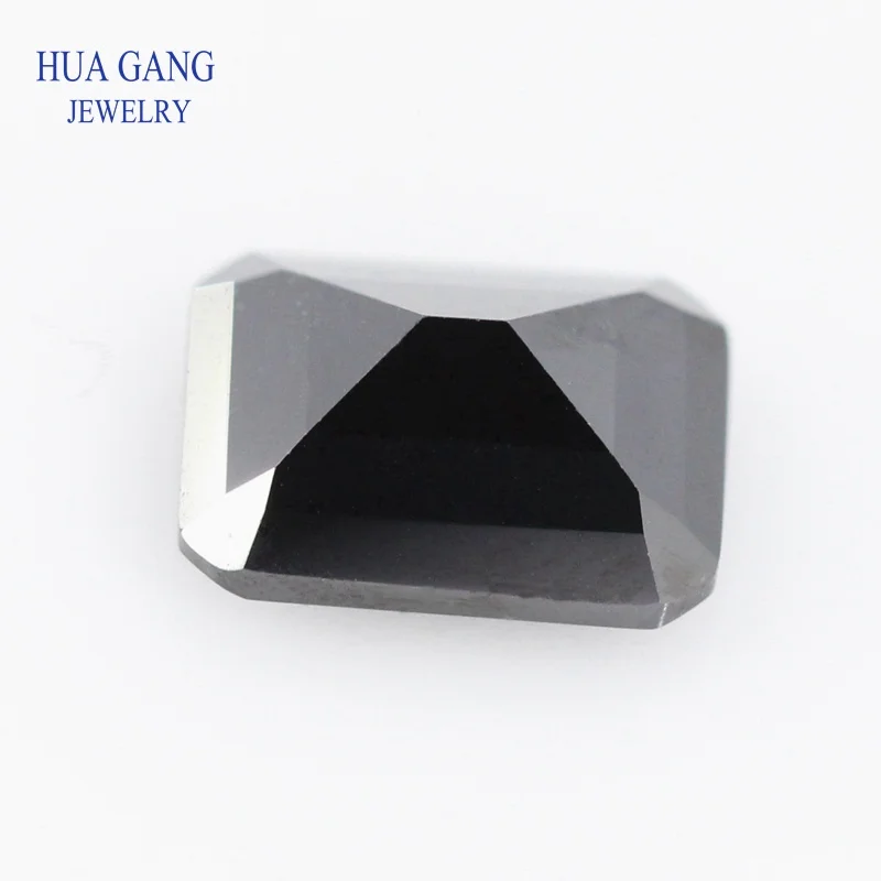 Black Natural Spinel Loose Gemstone Octangle Shape Parallel Cut Size 4x6mm~10x14mm For DIY Jewelry