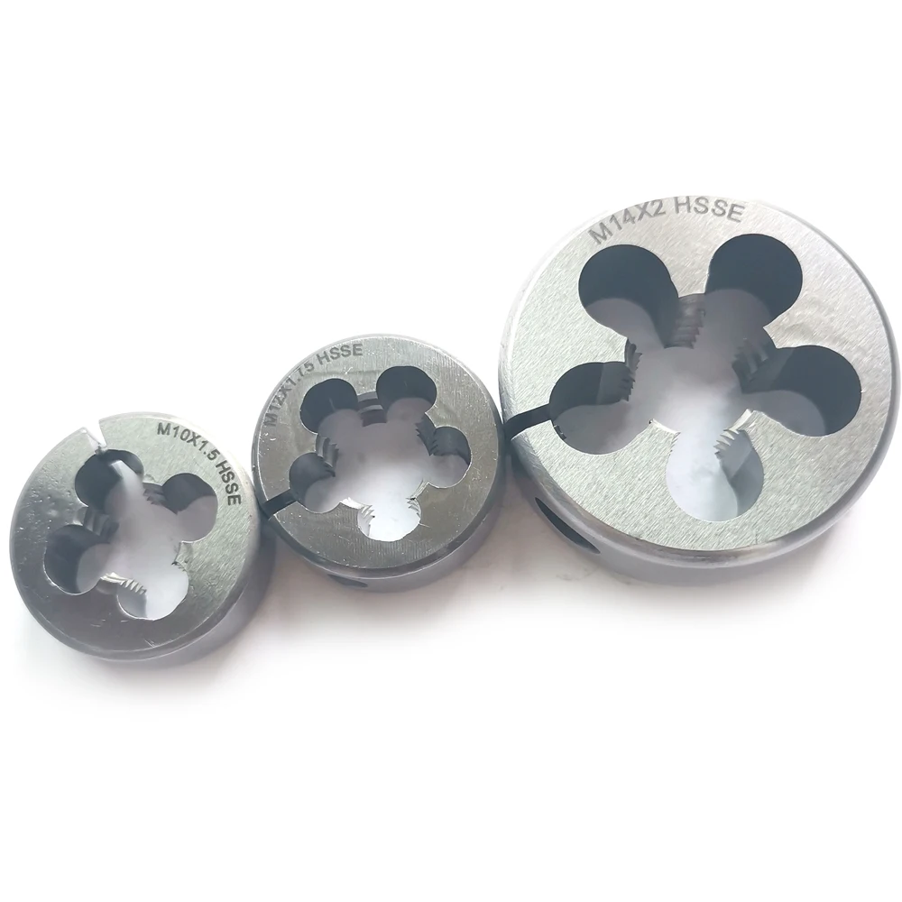 Hrse-troqueles ajustables de rosca redonda dividida, troqueles ajustables de acero inoxidable, M14, M14X1, M14X2, M14X1.75, M14X1.5, M14X1.25