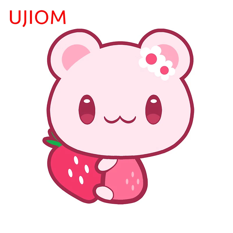 UJIOM Ichigo Strawbeary Children's Bedroom Decor Wall Stickers Funny Bathroom Kitchen Decor Poster Decals Mural Art