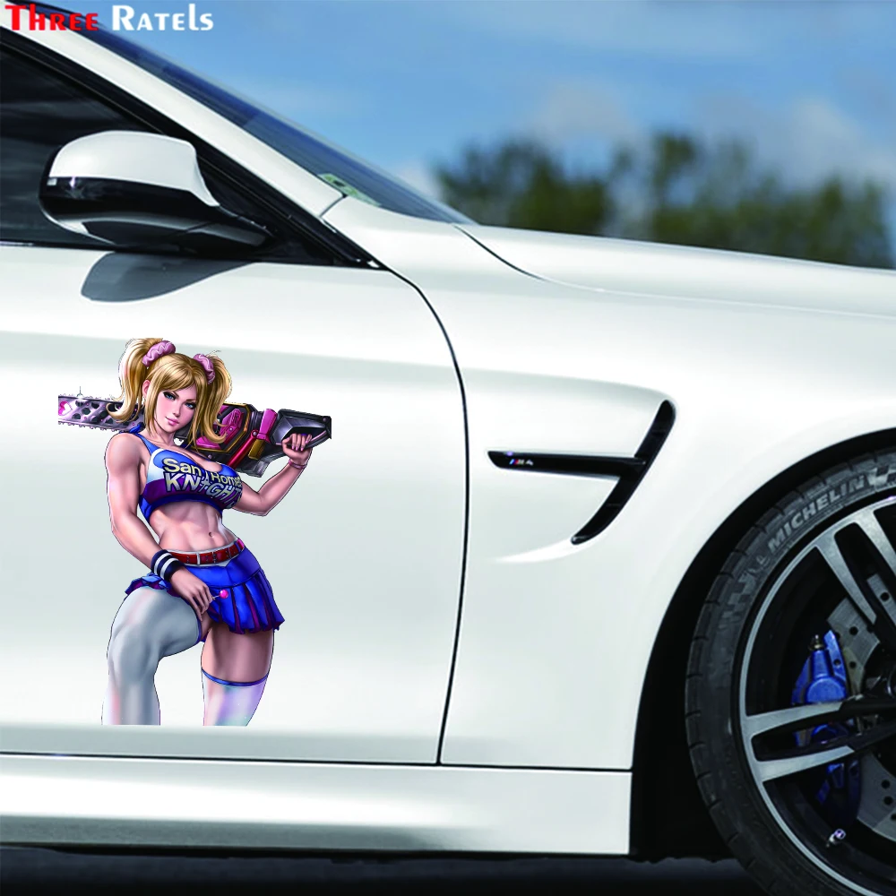 Three Ratels D181 Juliet Starling Of Lollipop Chainsaw Sticker For Car Side Door Decoration Vinyl Material Anime Sticker