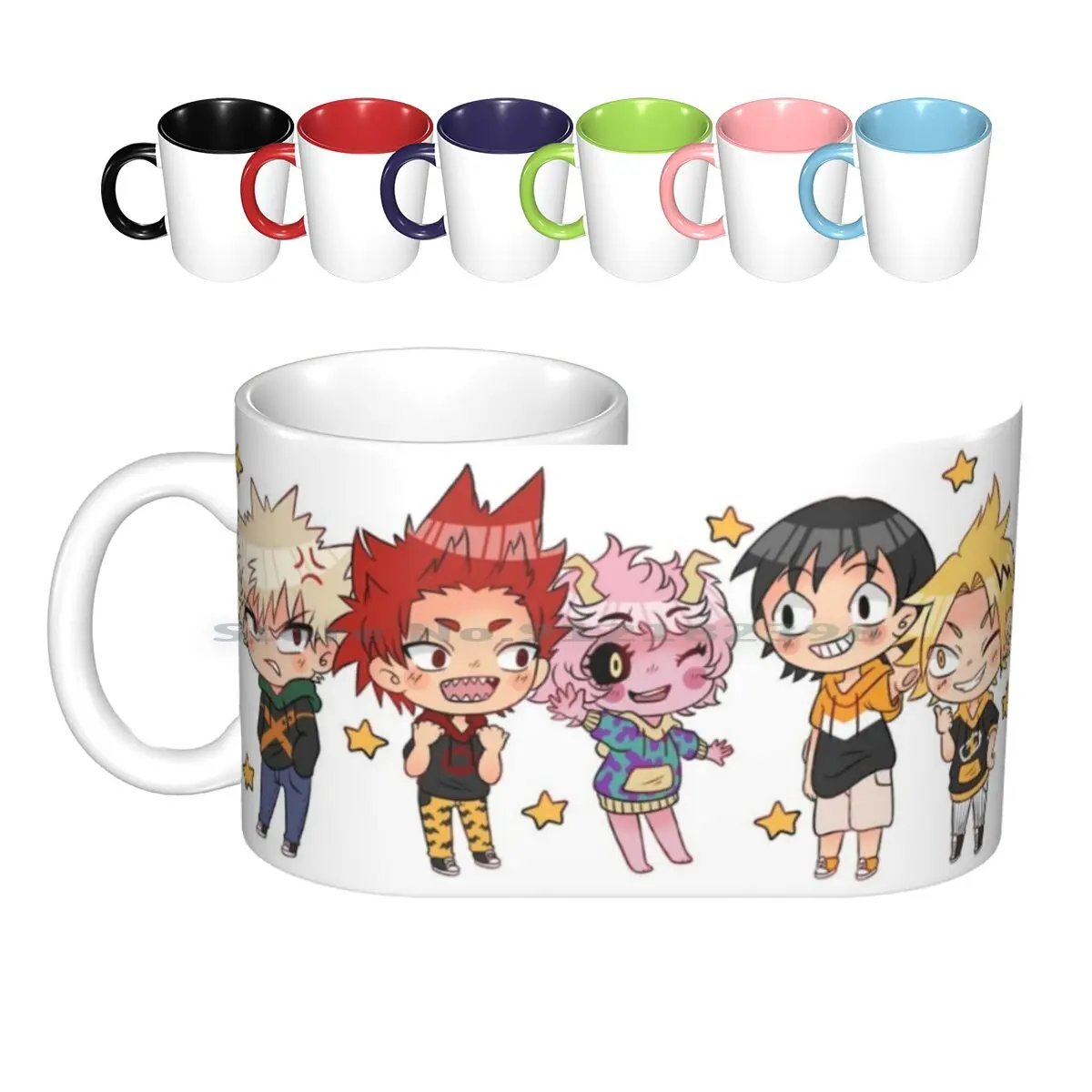 Bakusquad Ceramic Mugs Coffee Cups Milk Tea Mug Bakusquad Katsuki Bakugou Kirishima Eijirou Mina Ashido Sero Hanta Kaminari