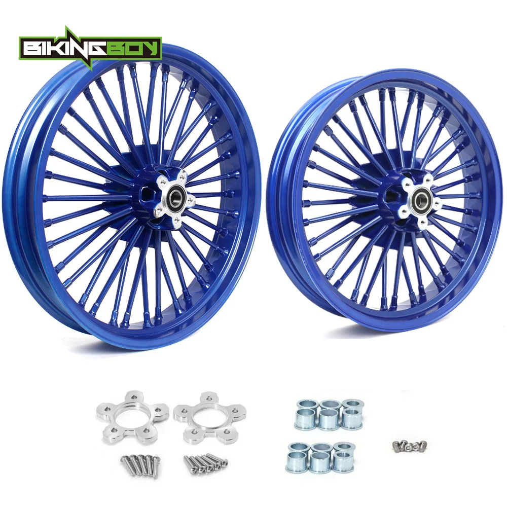 BIKINGBOY Softail Heritage Standard FXST Springer FLSTC Dyna Fatboy FLSTF 08-17 21x3.5 16 / 18 x 3.5 / 5.5 Fat Spoke Wheel Rim