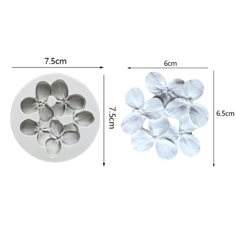 Hydrangea Silicone Mold Fondant Cake Decorating Tool Silicone Mold Sugarcrafts Chocolate Baking Tools For Cakes Gumpaste Form