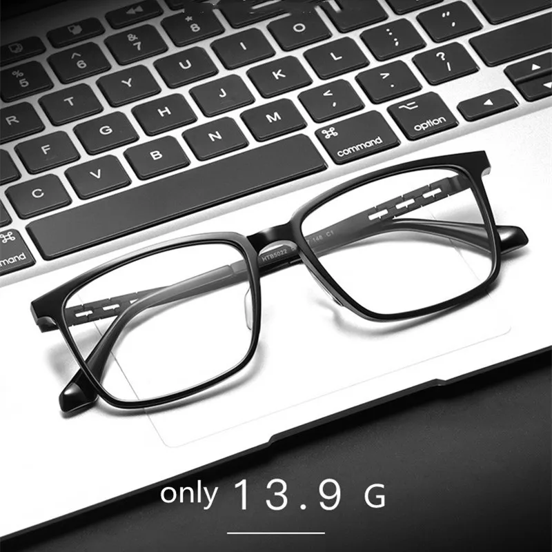 Titanium Alloy Men Business Glasses Frame Sheet Glasses Frame Myopia Glasses Square Frame Retro Optical Prescription Glasses