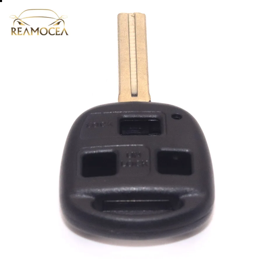 Reamocea 1x Remote Car Key Shell Fit For Toyota Corolla Land Cruiser YARIS CAMRY RAV4 3 Buttons Fob Key Case Logo Replacement