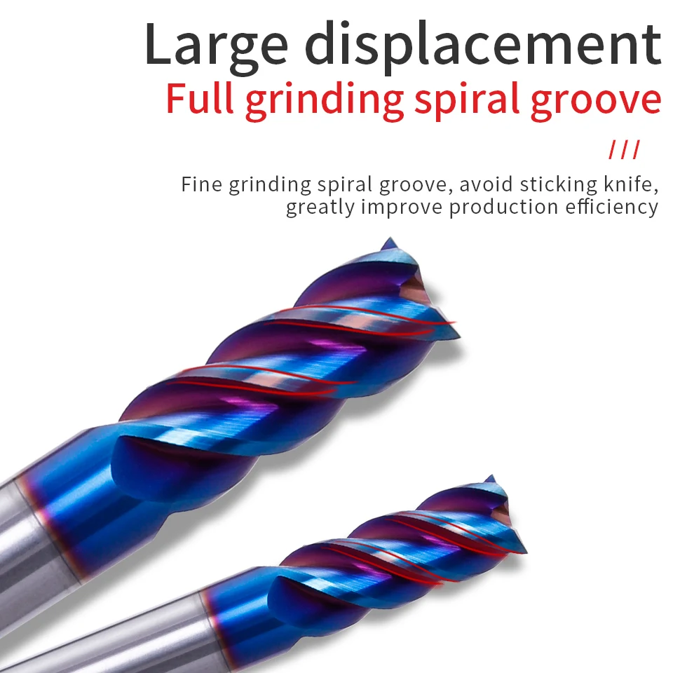 Imagem -03 - Carbide End Mill Alloy Milling Cutter Tungsten Steel Face Endmills Cnc Machine Cutting Tools Aço Inoxidável Flautas Hrc65