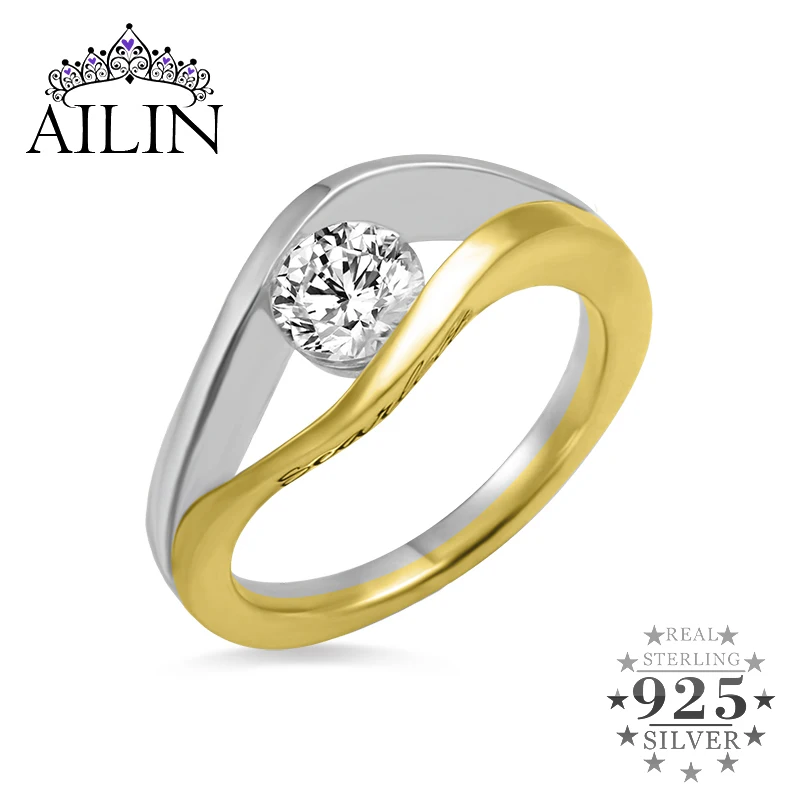 

AILIN Women Birthday Rings Sterling Silver 925 Custom Engraved Birthstone Ring Personalized Name Date Rings Jewelry Gifts 2020