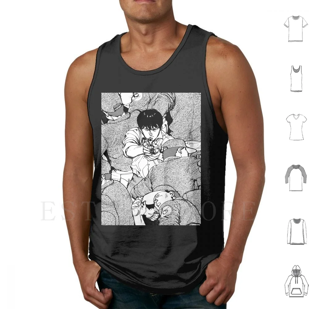 Akira-The Police Tank Tops Vest Sleeveless Story Action Drama Sci Fi Psychological Seinen 90s Retro Manga Anime Cyborg