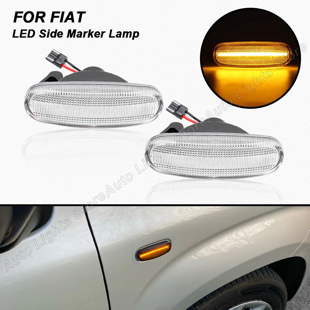 

2X LED Side Marker Light Arrow Turn Signal Blinker Indicator Lamp For Fiat Stilo Grande Punto Evo Panda Doblo Lancia Musa Doblo