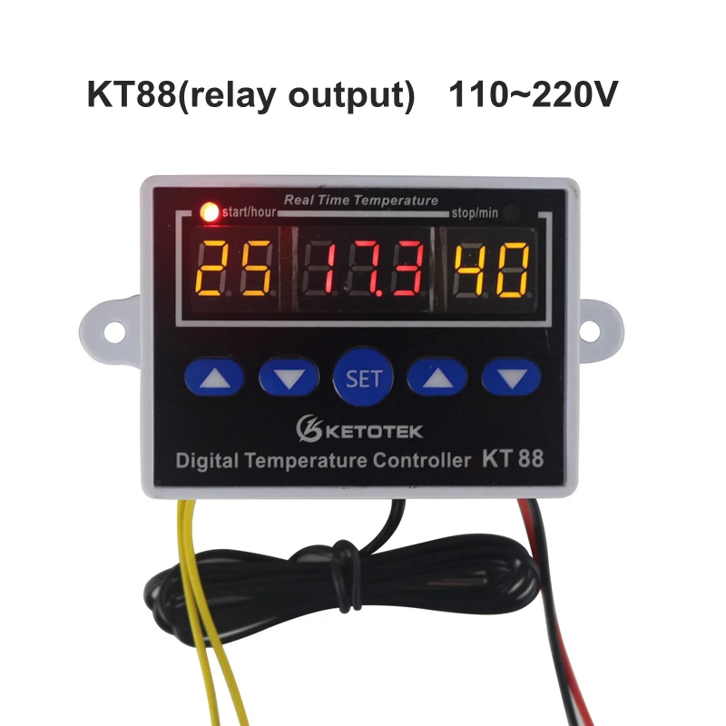 Digital Thermostat  for Incubator 12V 24V 110V 220V Temperature Controller Regulator Control Switch Thermoregulator 10A 220VAC