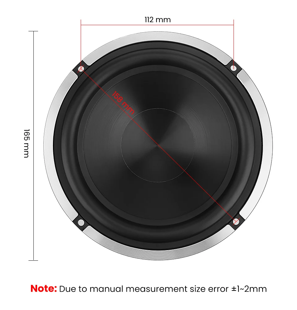 AIYIMA 1 Stück 6,5 Zoll 4 Ohm 50W Tieftöner Lautsprecher 6,5" Audio HiFi Heimkino KTV Musik-Lautsprecher Aluminium Keramik Bass-Lautsprecher – Detail 7