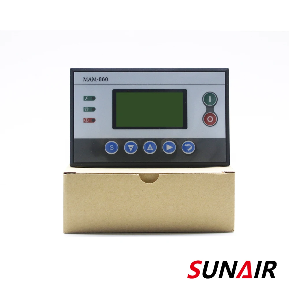 PLC MAM860 200A แผงควบคุมจอแสดงผลชุดสกรูเครื่องอัดอากาศ