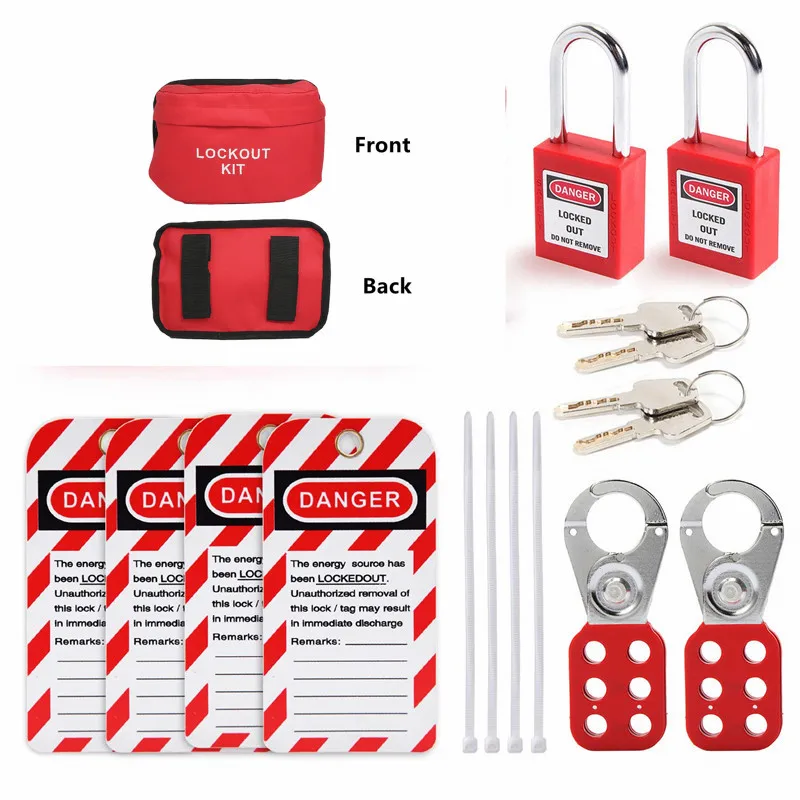 Lockout Tagout Kit - Safety Lockout Padlocks Loto Hasps Lockout Tagout Tags Loto Locks Set Electrical Lock Out Tag Out Kits