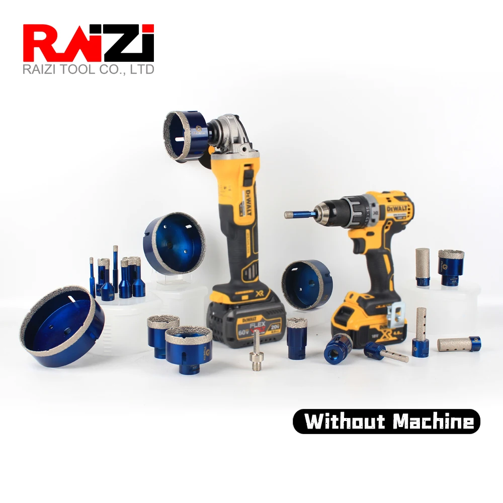 Raizi 1pc 1/4 "shank o M14 sega a tazza con rivestimento diamantato punta da trapano codolo esagonale per foratura di vetro per piastrelle di ceramica di marmo di granito