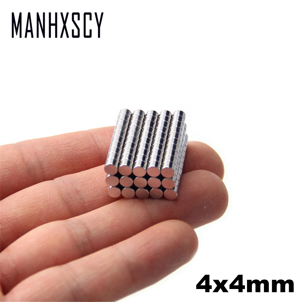 

1000pcs Neodymium N35 Dia 4mm X 4mm Strong Magnets Tiny Disc NdFeB Rare Earth For Crafts Models Fridge Sticking magnet 4x4mm