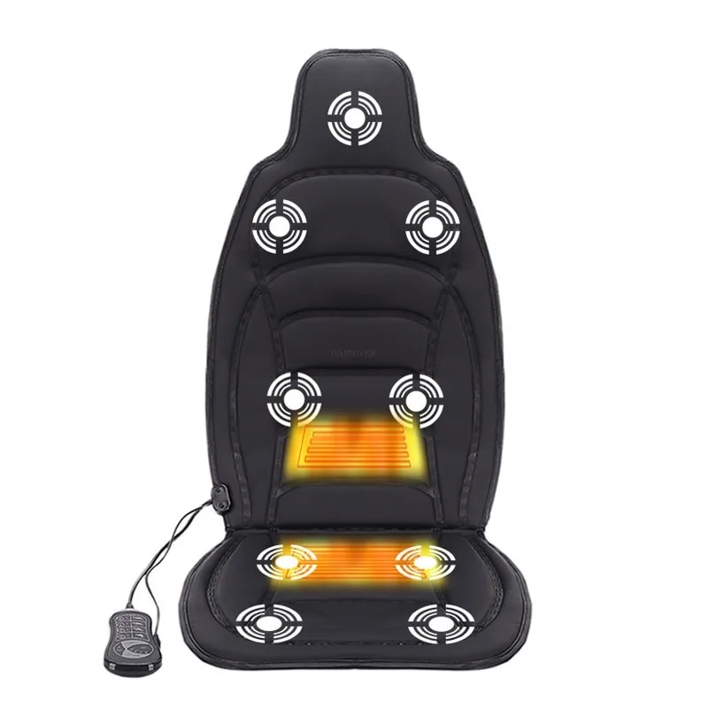 12V Vehicle Massager Multi-function Full-body Household Cushion Chair Pad Neck Waist Shoulder Heating Vehicle Massage Cushion