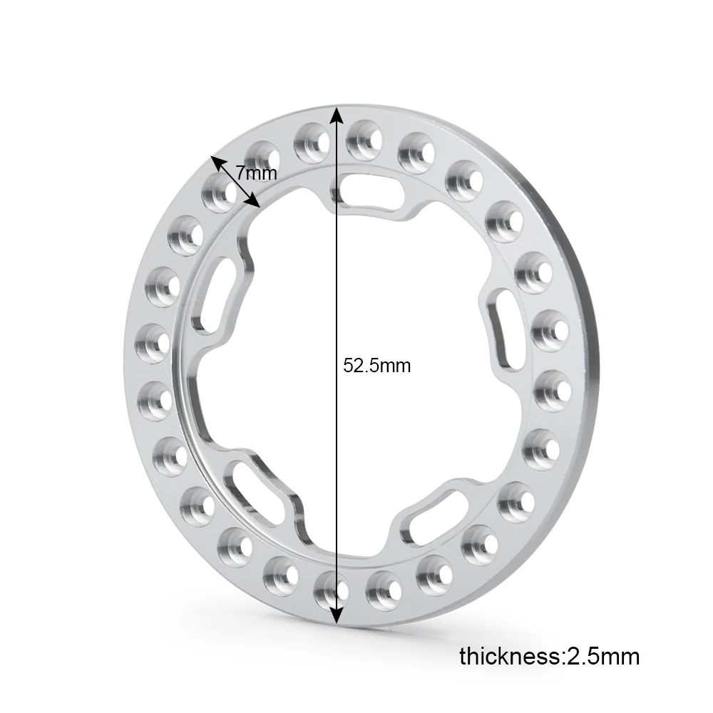 Aksspeed 4 szt. 52mm OD zamienny pierścień ze stopu aluminium do osiowych SCX10 TRX-4 1/10 zdalnie sterowany samochód gąsienicowy 1,9 cala części