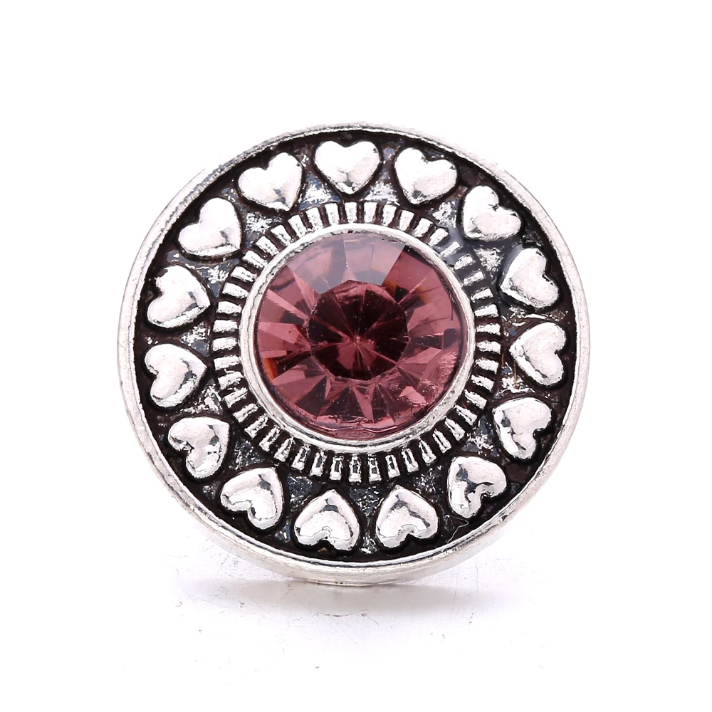 Fashion 5Pcs High Quality Snap Button Jewelry 40 Style Brown Crystal Snap Button Women\'s 18mm Snap Bracelet Necklace Accessories