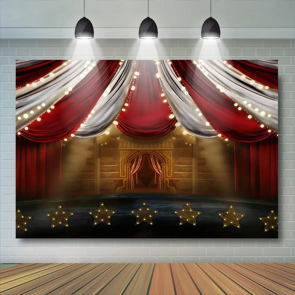 

Circus Kids 1st Birthday Photography Backdrops Cake Smash Child Newborn Background Stage Baby Artistic Portrait Photostudio