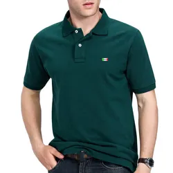 Quality Polo Shirt Summer Fashion Logo Fit Men's Casual 100% Cotton Short-Sleeve Lapel T-Shirt Plus Size S-5XL