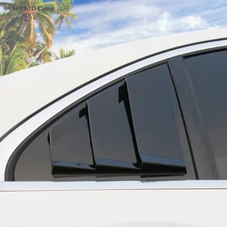 Car Accessories for Mercedes-Benz A-Class W176 2013-2018 ABS Glossy Black Rear Window Louvers Shutters Blinds Cover Trim 2pcs