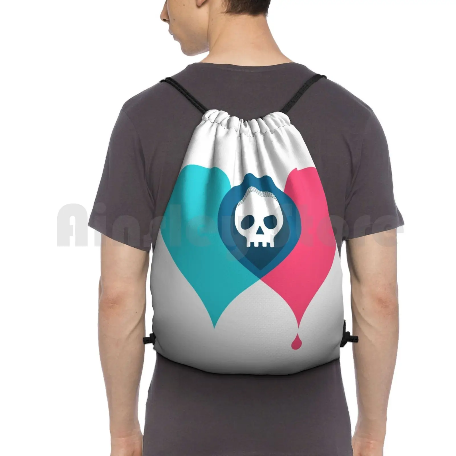 

Such Sweet Sorrow Backpack Drawstring Bag Riding Climbing Gym Bag Heart Play Literature Skull Tv Pop Culture Romeo Juliette