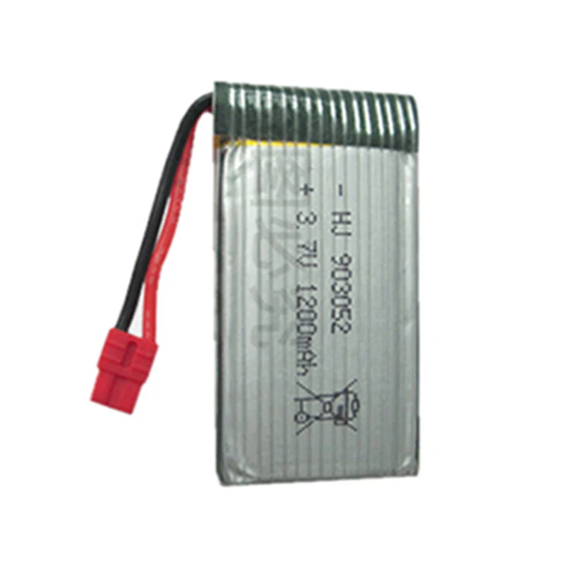 Bateria de lipo para drone syma x5hc x5hw rc, peças de reposição para quadricóptero com controle remoto, acessórios para câmera, 3.7v e 1200mah