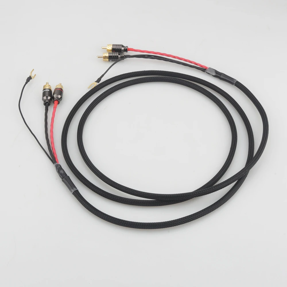 Cavo Audio RCA Hi End della linea di segnale schermata indipendente del telaio dell'amplificatore del giradischi in vinile LP connettore placcato in oro
