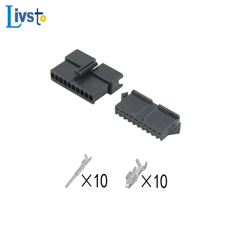 

10 комплектов SM 10P-контактный разъем с шагом 2,54 «мама-папа» Корпус с клеммами SM-10Y SM-10A JST SM2.54